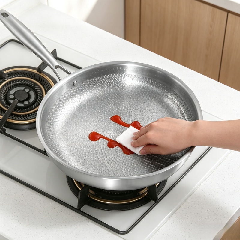 Home Cooking Cookbook - 26/28/30 cm Saf Titanyum Kaplamasız Tava,